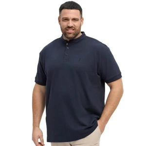 Duża męska koszulka polo gładka ze stójką North Latitude 51117-0581 granatowa (6XL) | 6XL