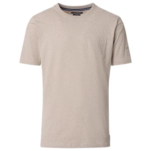 Duża męska koszulka z kieszonką t-shirt Casa Moda 954384500-668 beżowy (6XL) | 6XL