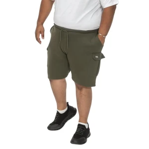 Duże męskie krótkie spodenki dresowe bojówki Duke Clothing D555 Wigan-1 khaki (2XL) | 2XL