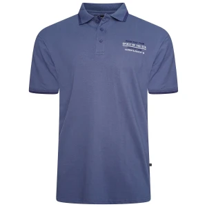 Duża męska koszulka polo gładka Kam 5511 ciemnoniebieska (4XL) | 4XL