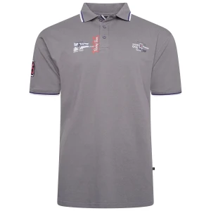 Duża męska koszulka polo Kam 5512 szara (4XL) | 4XL