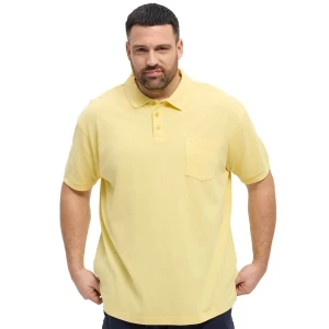 Duża męska koszulka polo gładka z kieszonką North Latitude 51116-0400  żółta (6XL) | 6XL