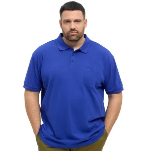 Duża męska koszulka polo gładka z kieszonką North Latitude 51116-0570 niebieska (5XL) | 5XL