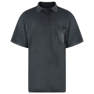 Duża męska gładka koszulka polo Kam 501A ciemnoszara (8XL) | 8XL