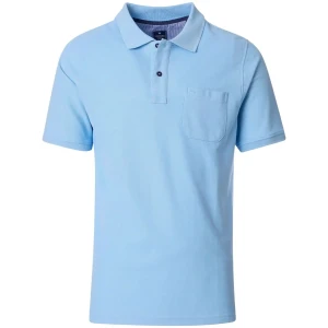 Duża męska koszulka polo z kołnierzykiem gładka Redmond 960-11 błękitna (4XL) | 4XL