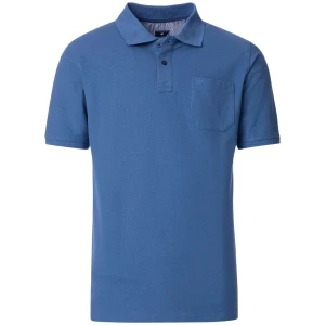 Duża męska koszulka polo z kołnierzykiem gładka Redmond 960-18 ciemnoniebieska (4XL) | 4XL