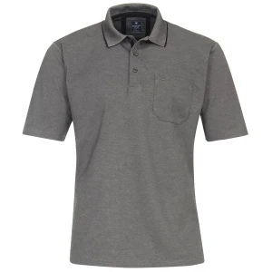 Duża męska koszulka polo gładka Redmond 912-70 szara (6XL) | 6XL