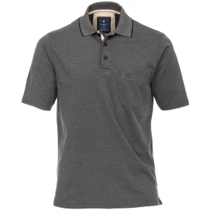 Duża męska koszulka polo gładka Redmond 912-79 ciemnoszara (3XL) | 3XL