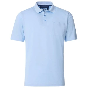 Duża męska koszulka polo gładka Redmond 912-10 jasnoniebieska (5XL) | 5XL