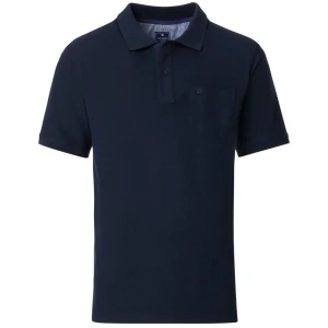 Duża męska koszulka polo z kołnierzykiem gładka Redmond 960-19 granatowa (3XL) | 3XL