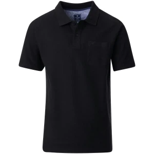 Duża męska koszulka polo z kołnierzykiem gładka Redmond 960-90 czarna (5XL) | 5XL