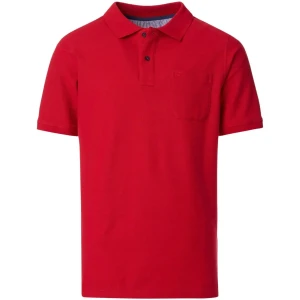 Duża męska koszulka polo z kołnierzykiem gładka Redmond 960-500 czerwona (6XL) | 6XL