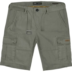Duże męskie spodenki bojówki z paskiem Double Urban Outfitters MSHO-7011 szarozielone (44R) | 44R