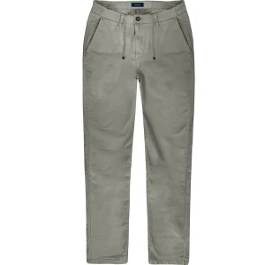 Duże męskie spodnie chinosy lniane prosta nogawka Double Urban Outfitters CP-4043 jasnoszare (52R) | 52R