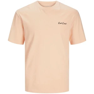 Duża męska koszulka t-shirt nadruk na plecach Jack & Jones 12275741 brzoskwiniowy (5XL) | 5XL