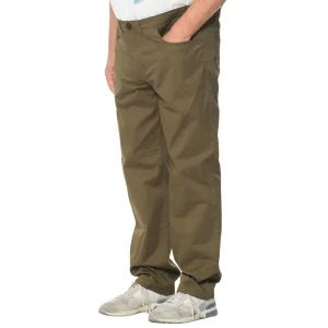 Duże męskie spodnie chinosy prosta nogawka Easy E2203-500 khaki (62R) | 62R