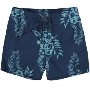 Duże męskie spodenki kąpielowe szorty plażowe z wzorem Double MTS-8010  ciemnoniebieskie (4XL) | 4XL