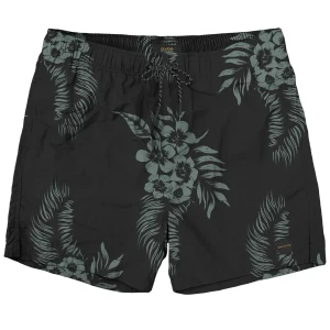 Duże męskie spodenki kąpielowe szorty plażowe z wzorem Double MTS-8010 czarne (4XL) | 4XL