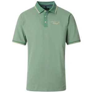 Duża męska koszulka polo z kołnierzykiem z napisem Casa Moda 954438400-326 zielona (4XL) | 4XL