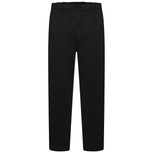Duże męskie spodnie jeansy ze streczem gumka w pasie Kam 241 czarne (7XL (short)) | 7XL (short)