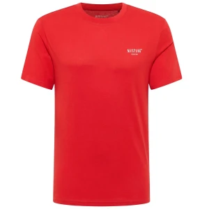 Duża męska koszulka t-shirt krótki rękaw z napisem Mustang  1016857-7270 czerwony (5XL) | 5XL