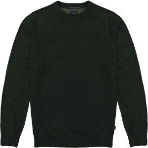 Duży męski sweter gładki wkładany przez głowę Double Urban Outfitters KNIT-8019 ciemnozielony (7XL) | 7XL