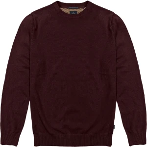 Duży męski sweter gładki wkładany przez głowę Double Urban Outfitters KNIT-8019 bordowy (7XL) | 7XL