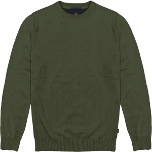 Duży męski sweter gładki wkładany przez głowę Double Urban Outfitters KNIT-8019 khaki (5XL) | 5XL