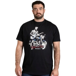 Duża męska koszulka t-shirt z nadrukiem Duke D555 Derby czarny (5XL) | 5XL