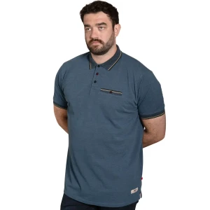 Duża męska koszulka polówka z kołnierzykiem Duke D555 Redditch 2 ciemnoniebieska (10XL) | 10XL