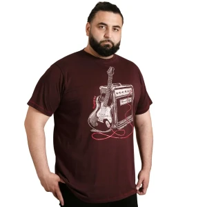 Duża męska koszulka t-shirt z nadrukiem Duke D555 Barnsley bordowy (8XL) | 8XL