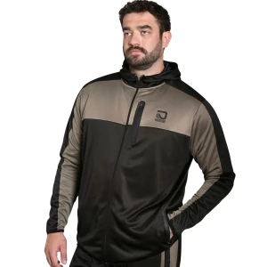 Duża męska bluza rozpinana z kapturem Duke D555 Southport czarna (3XL) | 3XL