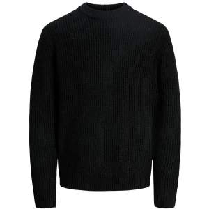 Duży męski sweter wkładany przez głowę Jack & Jones 12287078 czarny (7XL) | 7XL