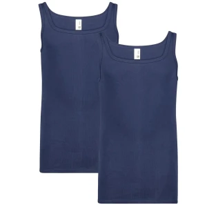 Duże męskie koszulki bokserki na ramiączkach 2pak Adamo 129444-360 granatowe (3XL) | 3XL