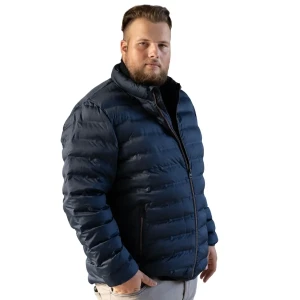 Duża męska kurtka pikowana ze stójką Redmond 105-100 granatowa (4XL) | 4XL