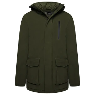 Duża ciepła męska kurtka softshellowa z kapturem Kam KV144 khaki (2XL) | 2XL