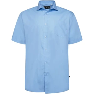 Duża męska koszula krótki rękaw Kam 600 błękitna (6XL) | 6XL