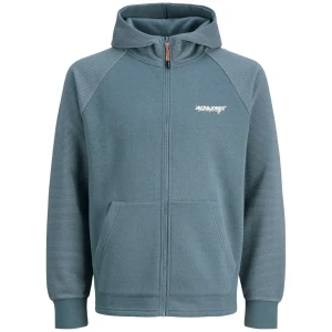 Duża męska bluza rozpinana z kapturem Jack & Jones 12285531 niebieska  (6XL) | 6XL