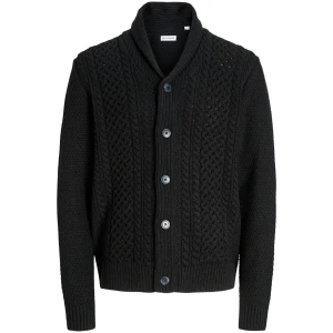 Duży męski sweter rozpinany kardigan na guziki 12285620 czarny (6XL) | 6XL