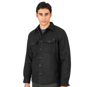 Duża męska kurtka koszulowa  z długim rękawem Double Urban Outfitters GS-5124 czarna (5XL) | 5XL