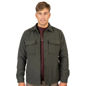 Duża męska kurtka koszulowa  z długim rękawem Double Urban Outfitters GS-5124 khaki (4XL) | 4XL