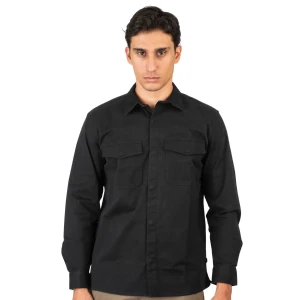 Duża męska koszula z długim rękawem Double Urban Outfitters GS-5118 czarna (5XL) | 5XL