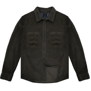 Duża męska koszula z grubego sztruksu z długim rękawem Double Urban Outfitters  GS-5116 ciemnoszara (5XL) | 5XL