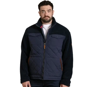 Duża męska kurtka polarowa z pikowaniami Duke D555 Northampton granatowa (5XL) | 5XL