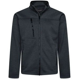Duża bluza męska rozpinana gładka Kam AP012 ciemnoszara (2XL) | 2XL