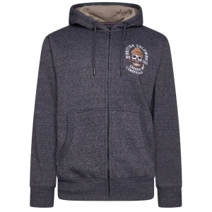 Duża bluza męska rozpinana z kapturem Kam 7086 ciemnoszara (3XL) | 3XL
