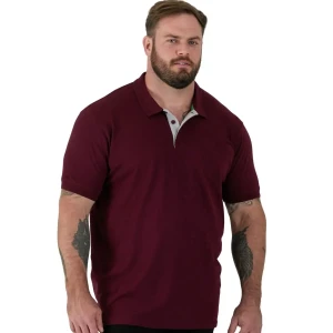 Duża męska koszulka polo gładka Duke D555 Grant bordowa (4XL) | 4XL