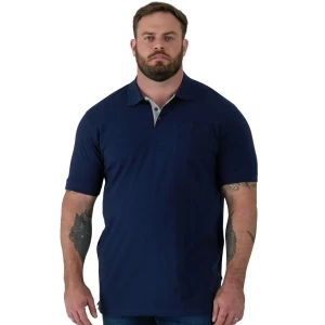 Duża męska koszulka polo gładka Duke D555 Grant granatowa (5XL) | 5XL
