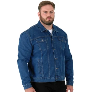 Duża kurtka jeansowa katana Duke Trucker niebieska męska (8XL) | 8XL