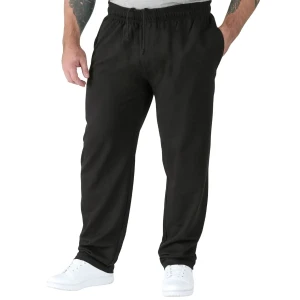 Duże męskie spodnie dresowe proste nogawki Duke D555 Rory czarne (5XL) | 5XL